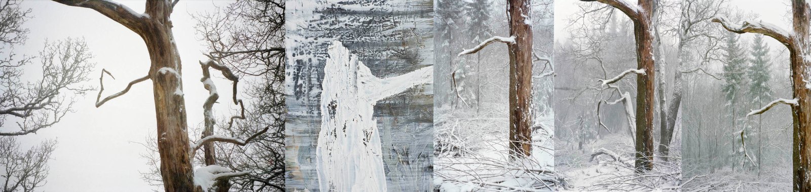 Promenad, 2008, c-print and oil on aluminum, 59 x 263 cm (5 parts)