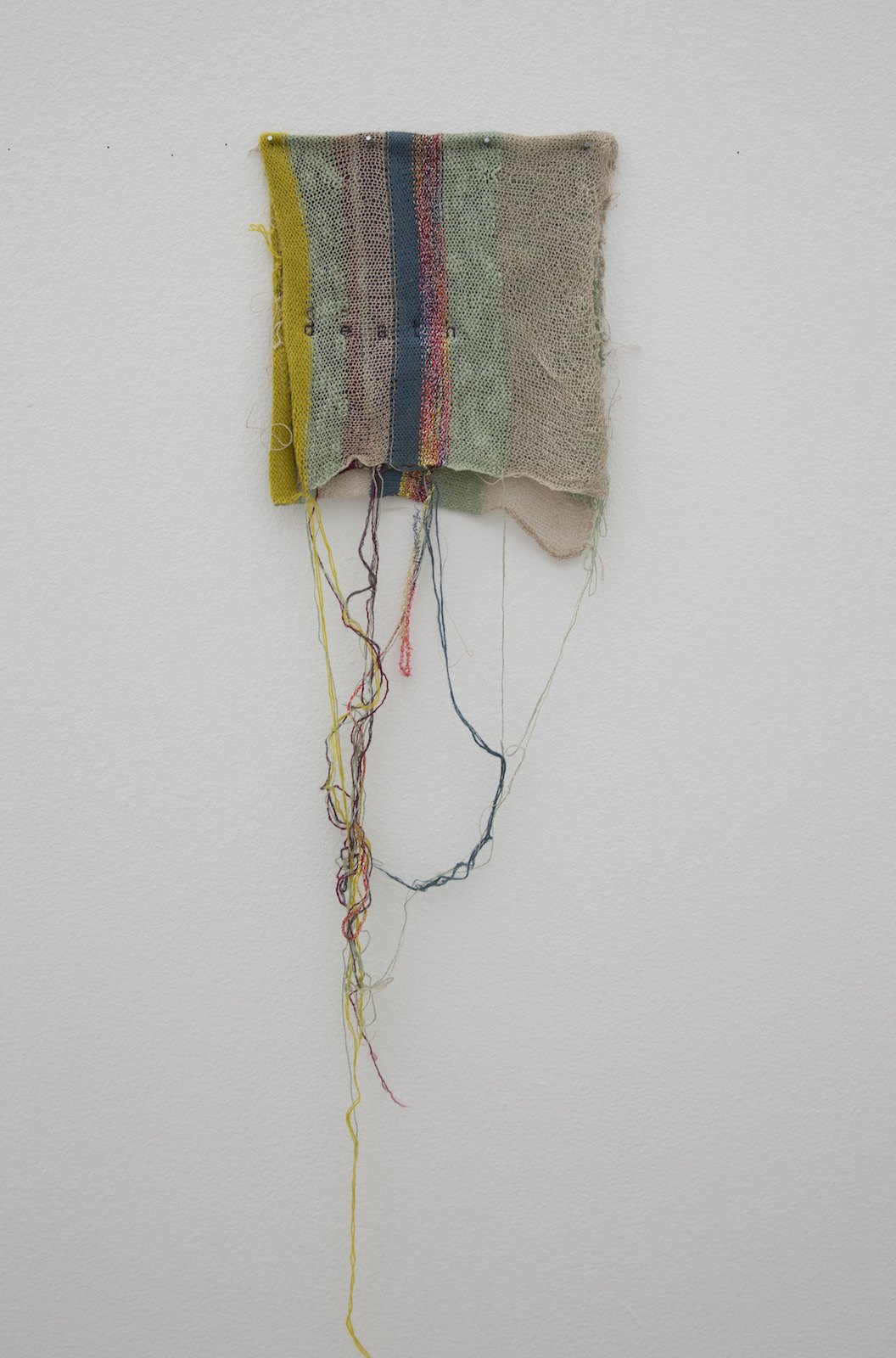 Death, 2014, knitting and embroidery, 79 x 23 cm