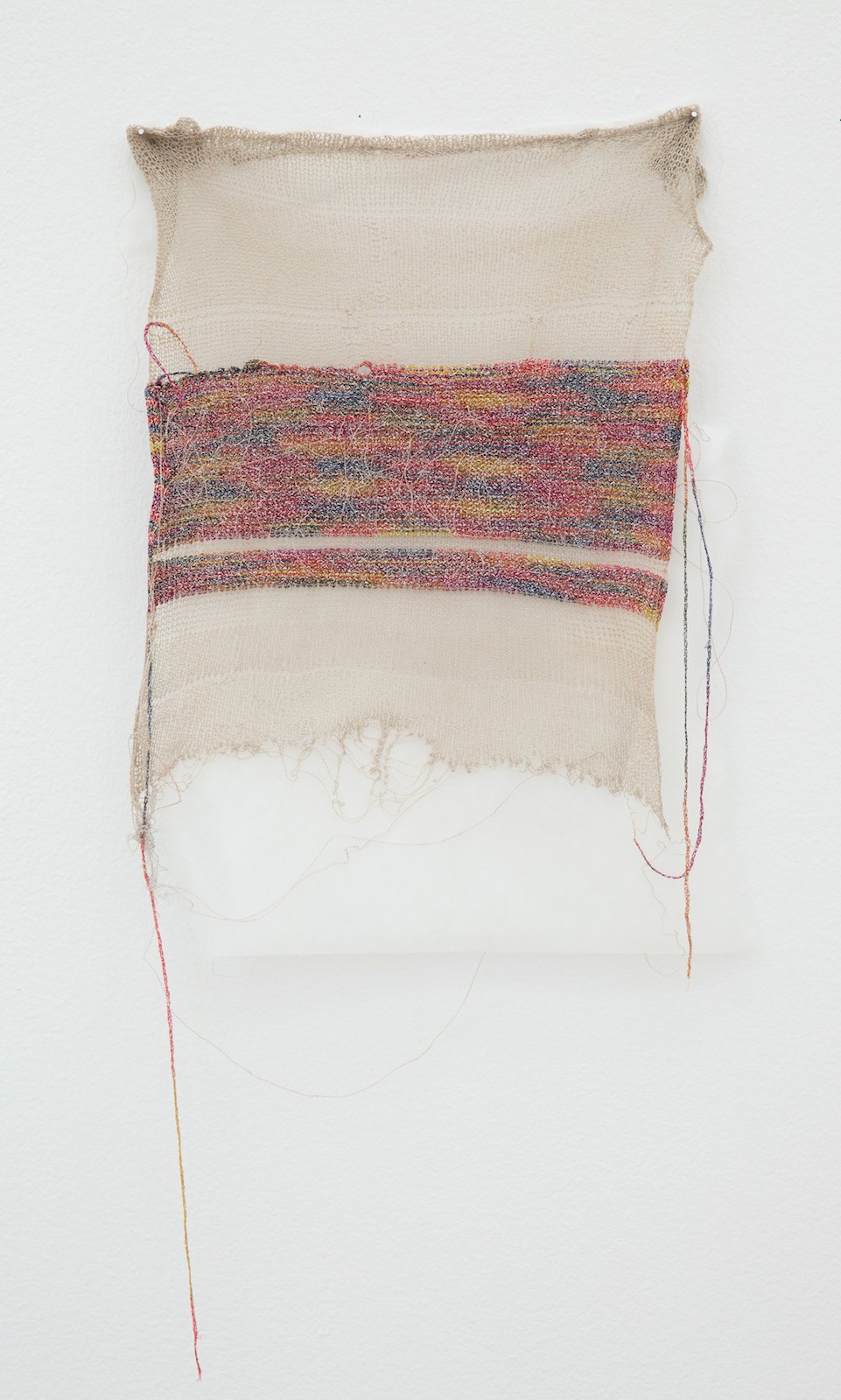 Endless promises (mimicry), 2014, knitting and embroidery, 69 x 32 cm