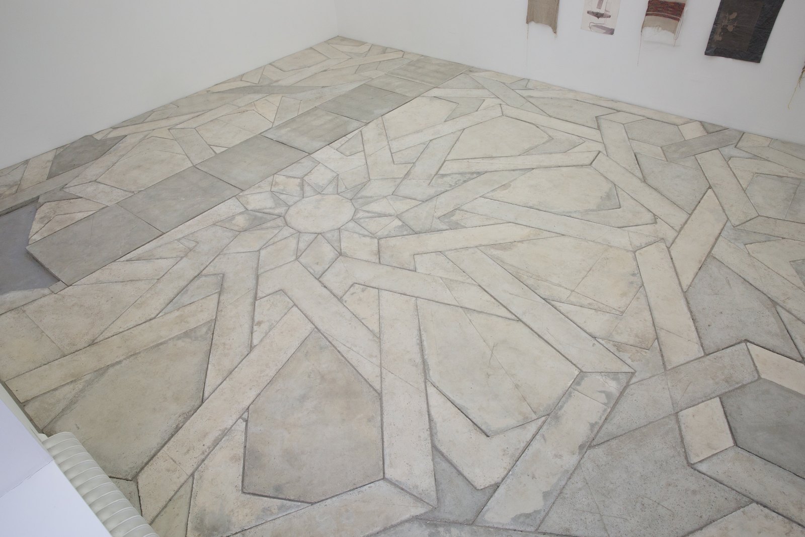 Concrete floor, 2014, cast concrete elements and sand, dim. variable