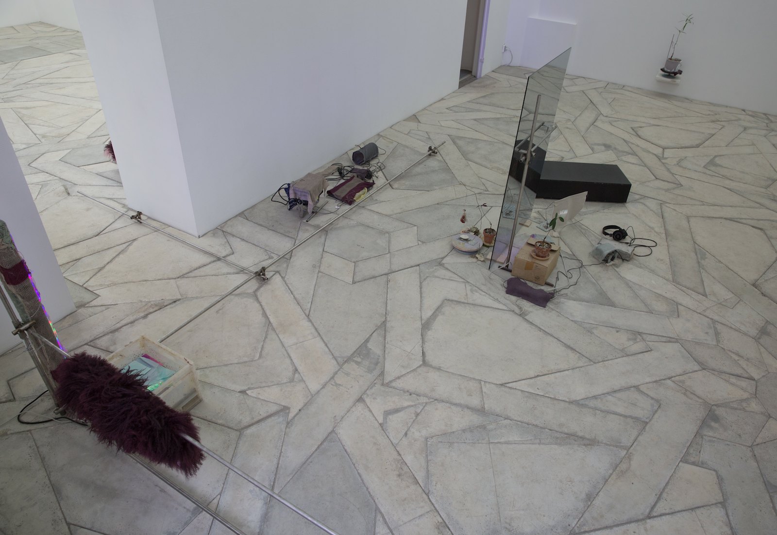 Concrete floor, 2014, cast concrete elements and sand, Dim. variable