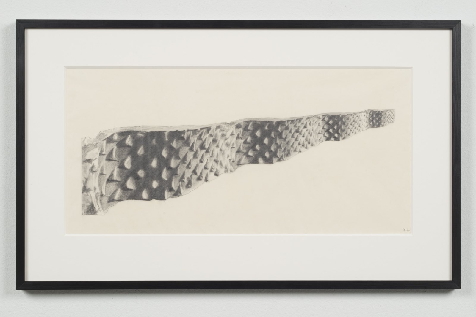 Beth Laurin, Funderingar kring en form, 1971, pencil on paper, 23 x 48 cm