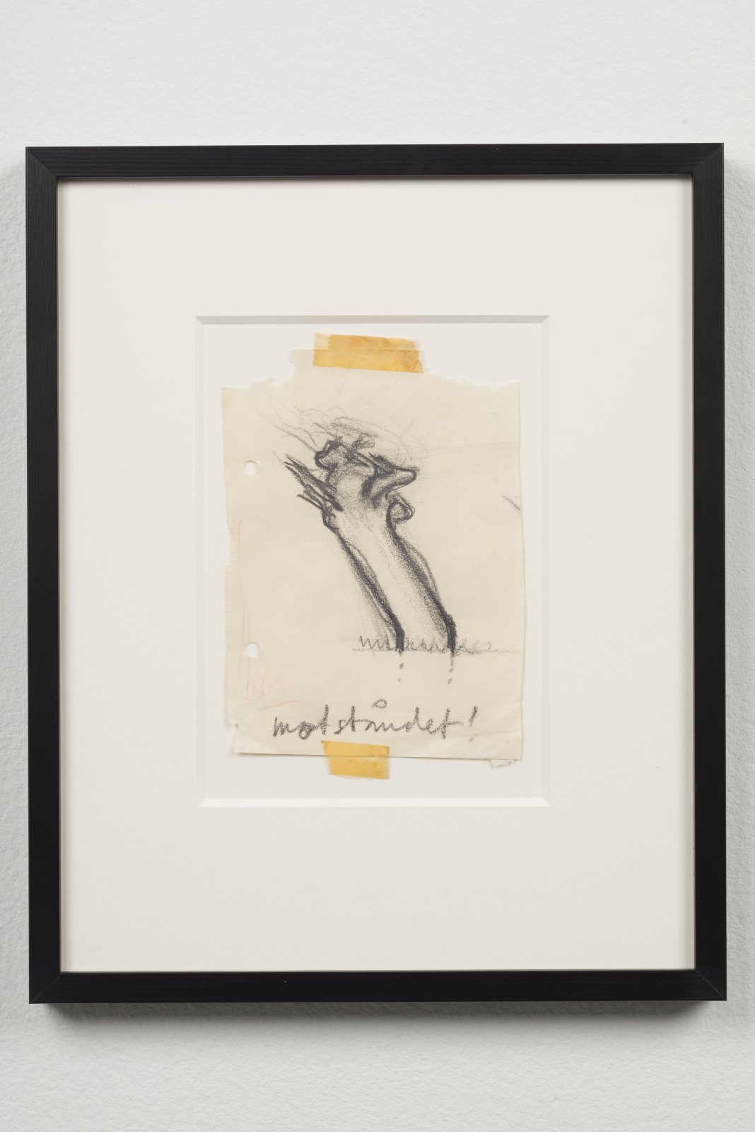 Beth Laurin, Motståndet!, 1965, pencil and color pencil and tape, 17 x 11,5 cm
