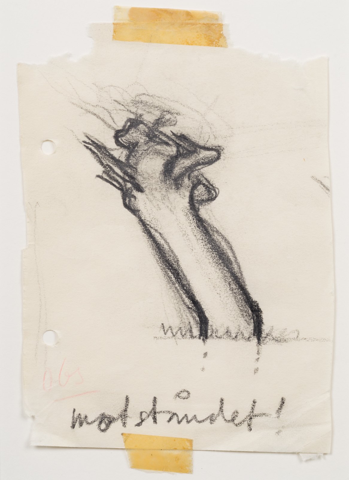 Beth Laurin, Motståndet!, 1965, pencil and color pencil and tape, 17 x 11,5 cm