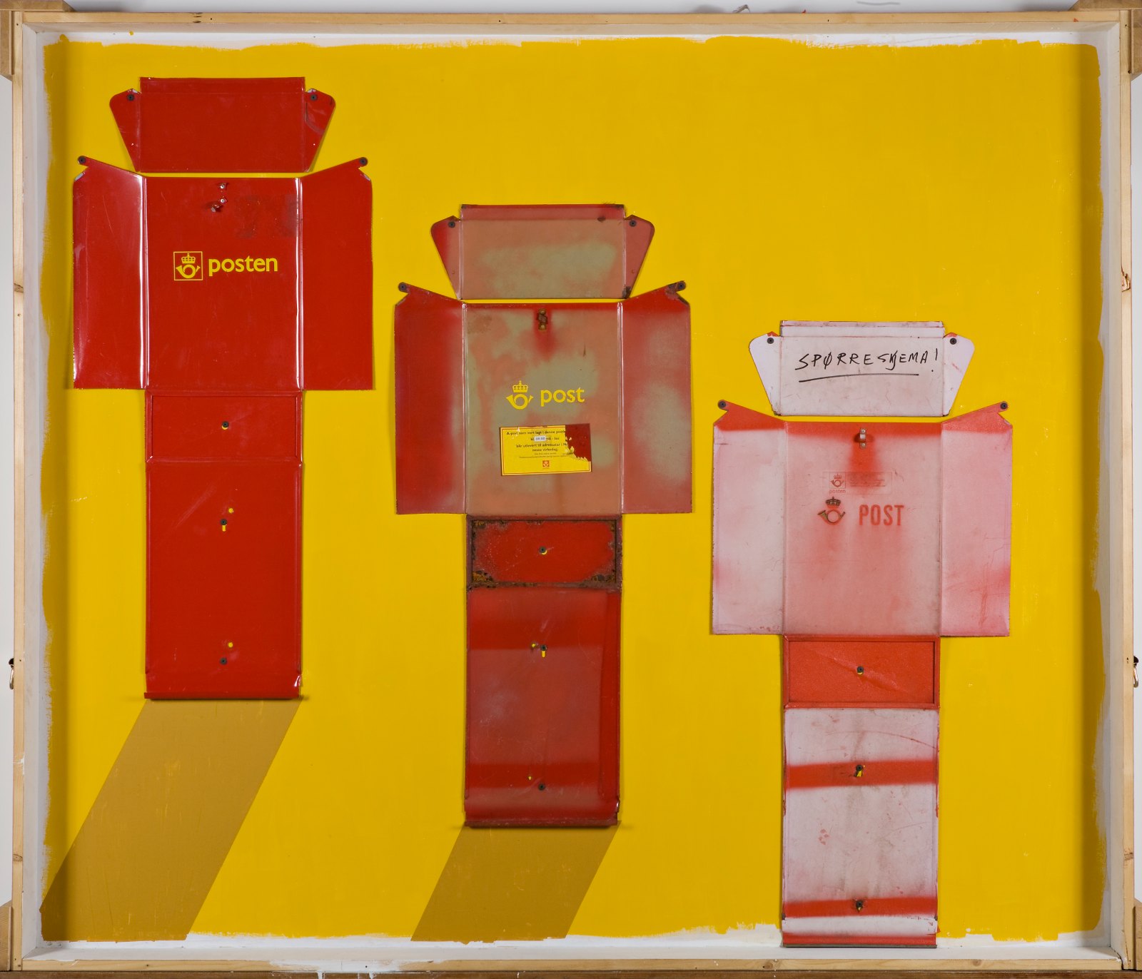 Sverre Wyller, post 4, 2007, assemblage, 166 x 195 x 13 cm