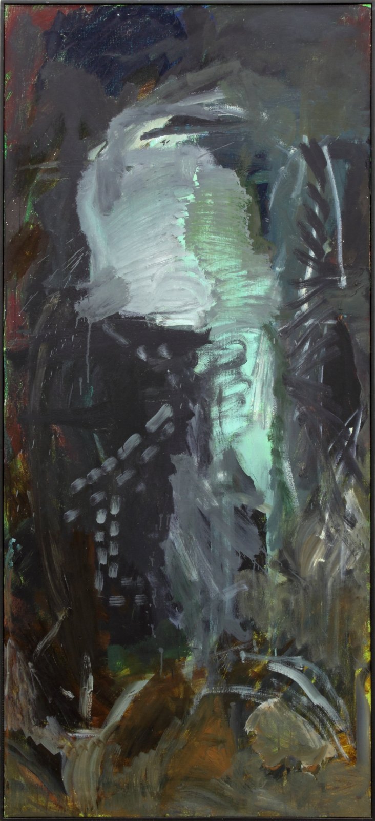 Per Kirkeby, Byzantinsk, 1983, oil on canvas, 200 x 90 cm