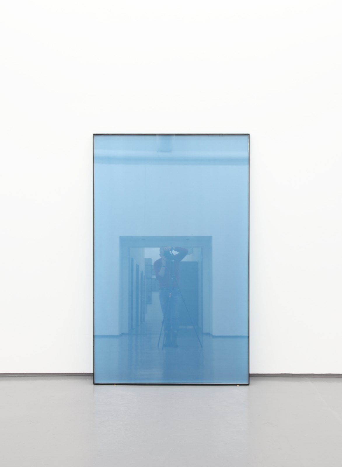 Kristján Gudmundsson, Metal Blue View, 1998-99/2009, Enamel on double insulate glass, 210 x 130 cm