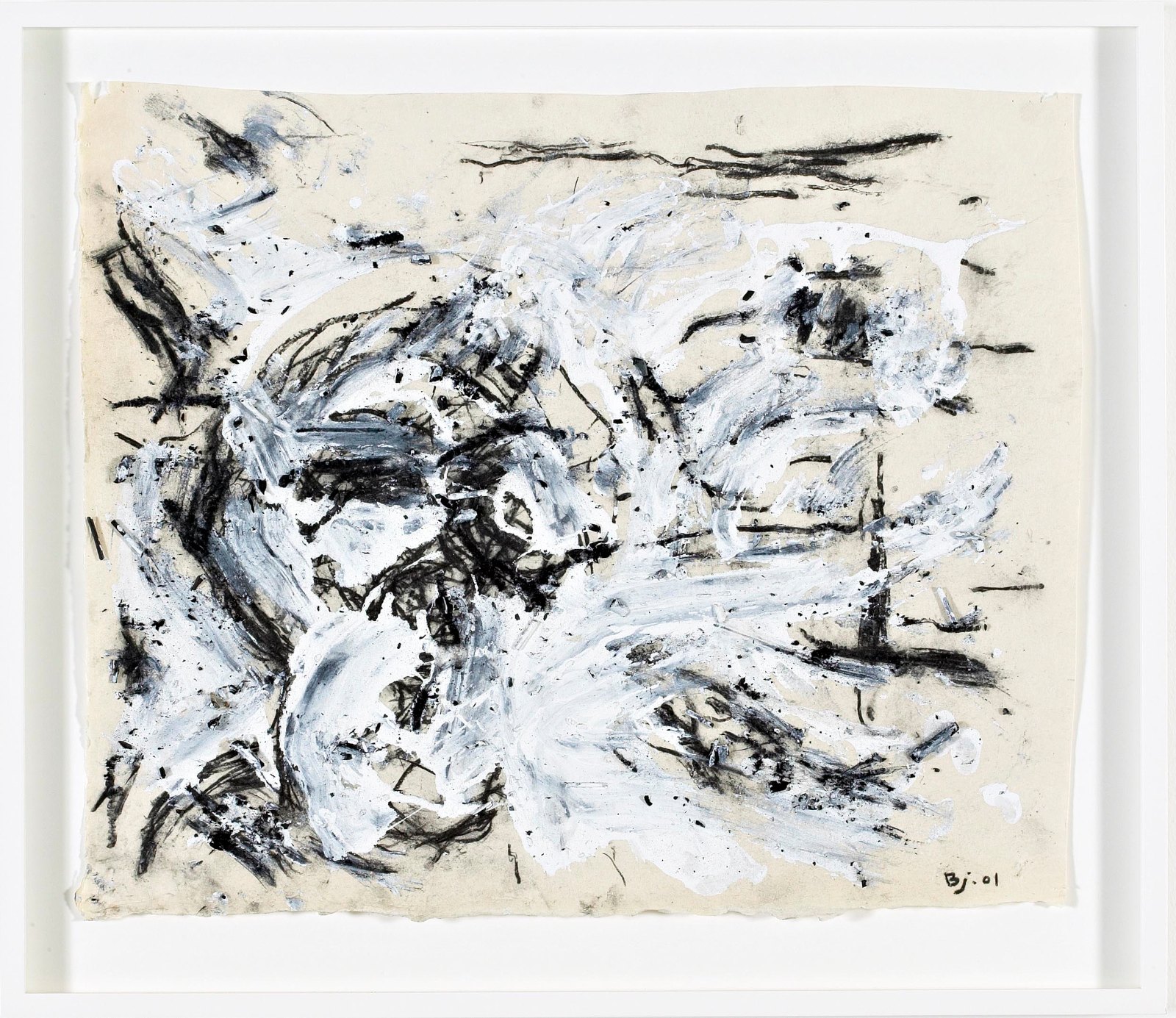 Per Inge Bjørlo, Kvitt, 2001, blandet teknikk på papir, 49 x 59 cm