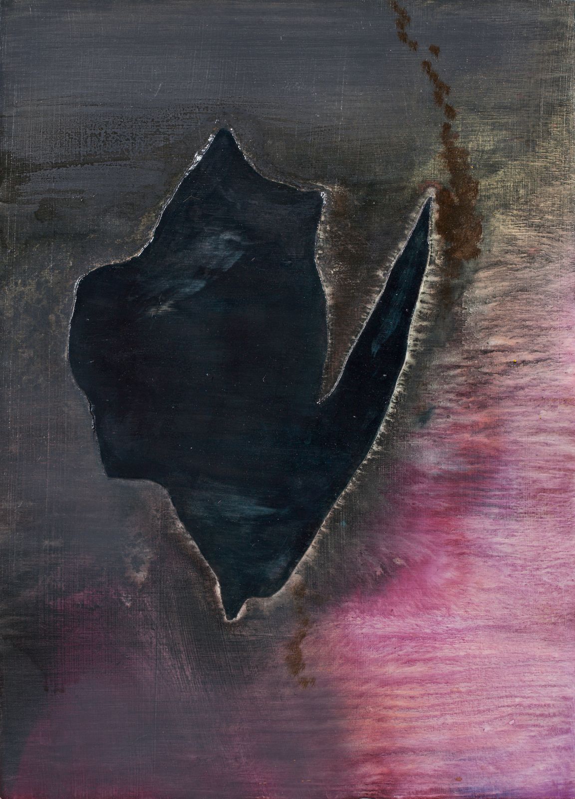 Den ubudne gjest, 2009, oil and acrylic on canvas on panel, 52.5 x 37.5 cm