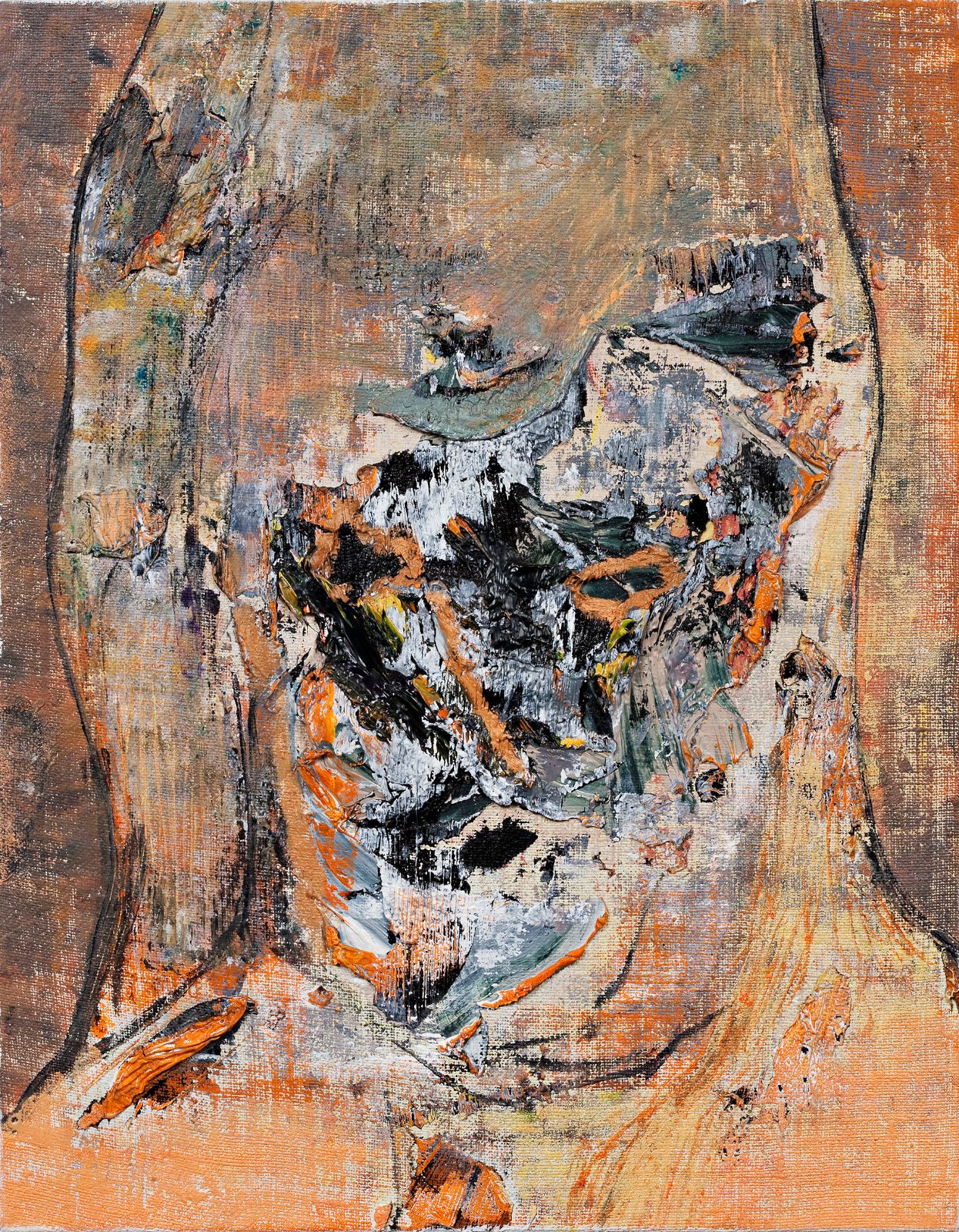 Dunkle rom, 2009, oil on canvas on panel, 35.5 x 28 cm