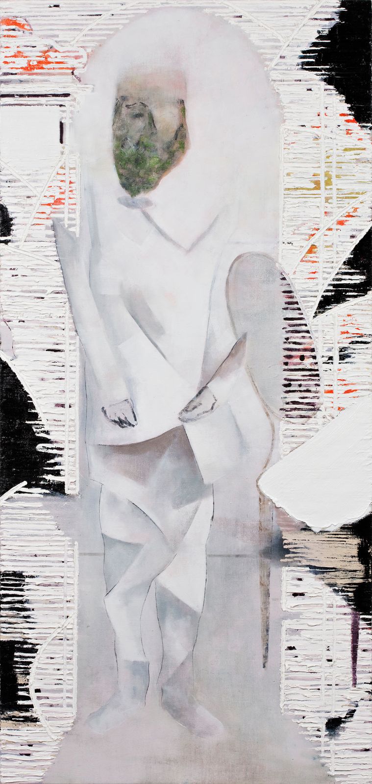 Portner (Hugo Ball), 2009, oil on canvas on panel, 200 x 96 cm