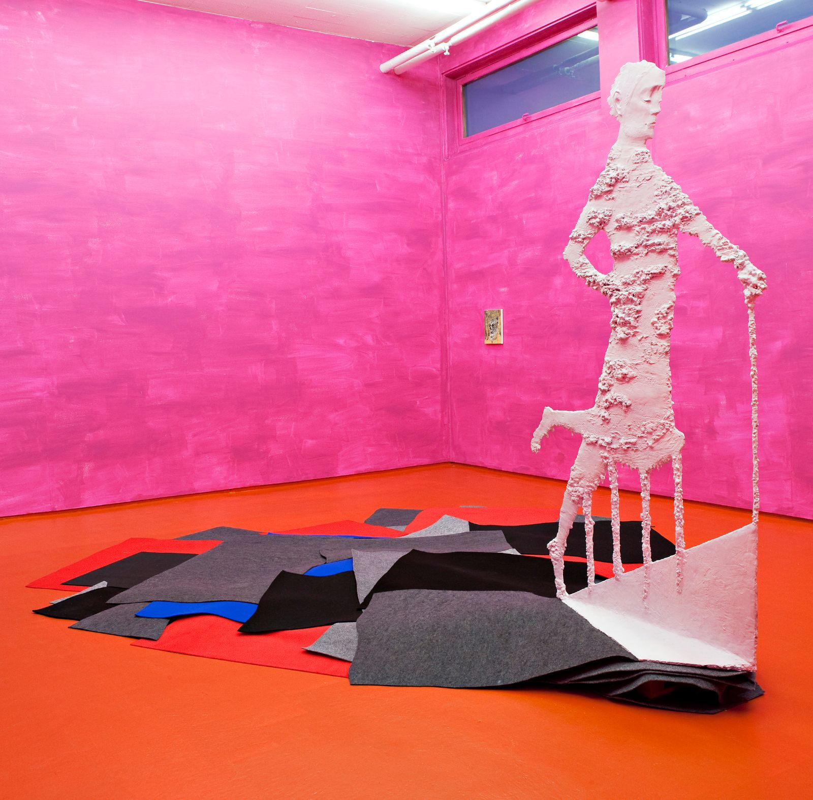 Installation view Galleri Riis, 2009-10. Selv Pollinatoren / The Self-pollinator, 2009, patinated bronze, 238 x 127 x 51 cm