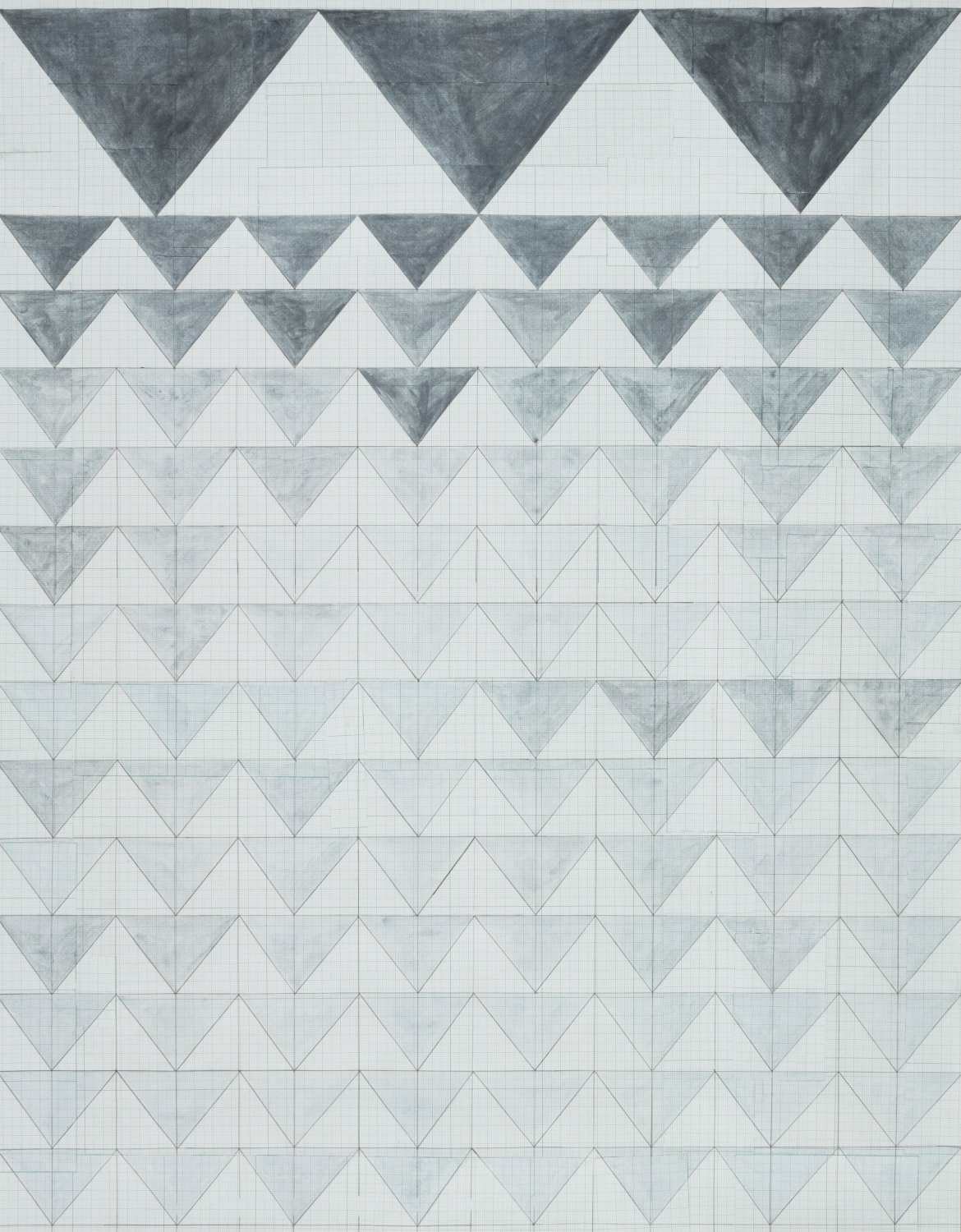 Overtones I, 2016, watercolour and pencil on graph paper, 68 x 52,5 cm 