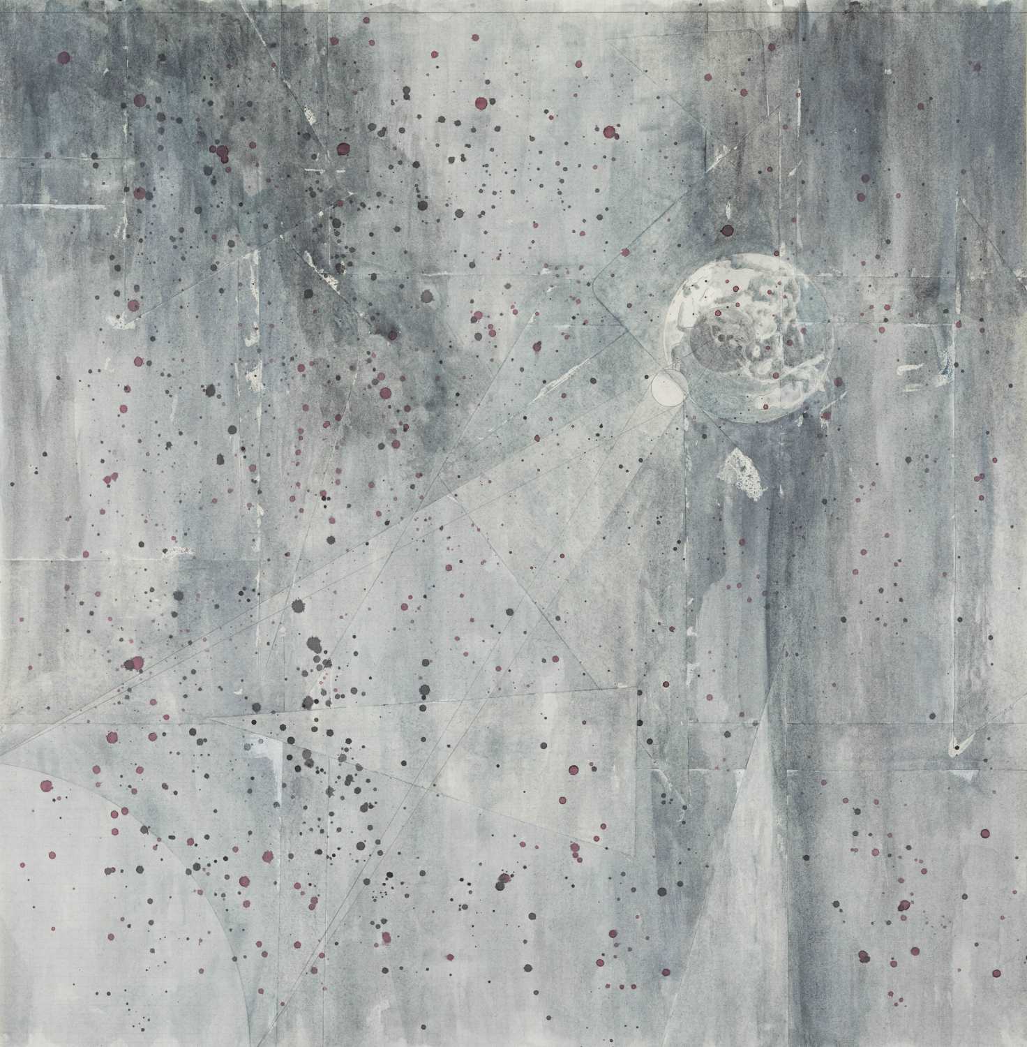 Solar Eclipse, 2016, watercolour and acrylic on paper, 56 x 56 cm