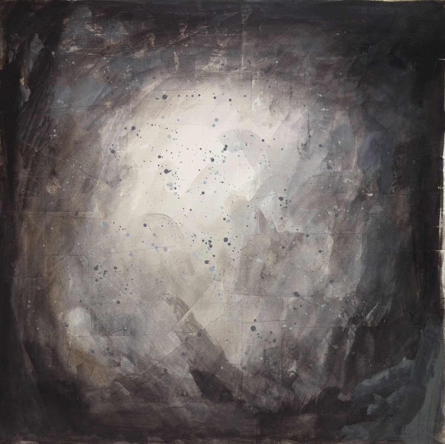 Sun Storm, 2016, watercolour and acrylic on paper, 57 x 57 cm