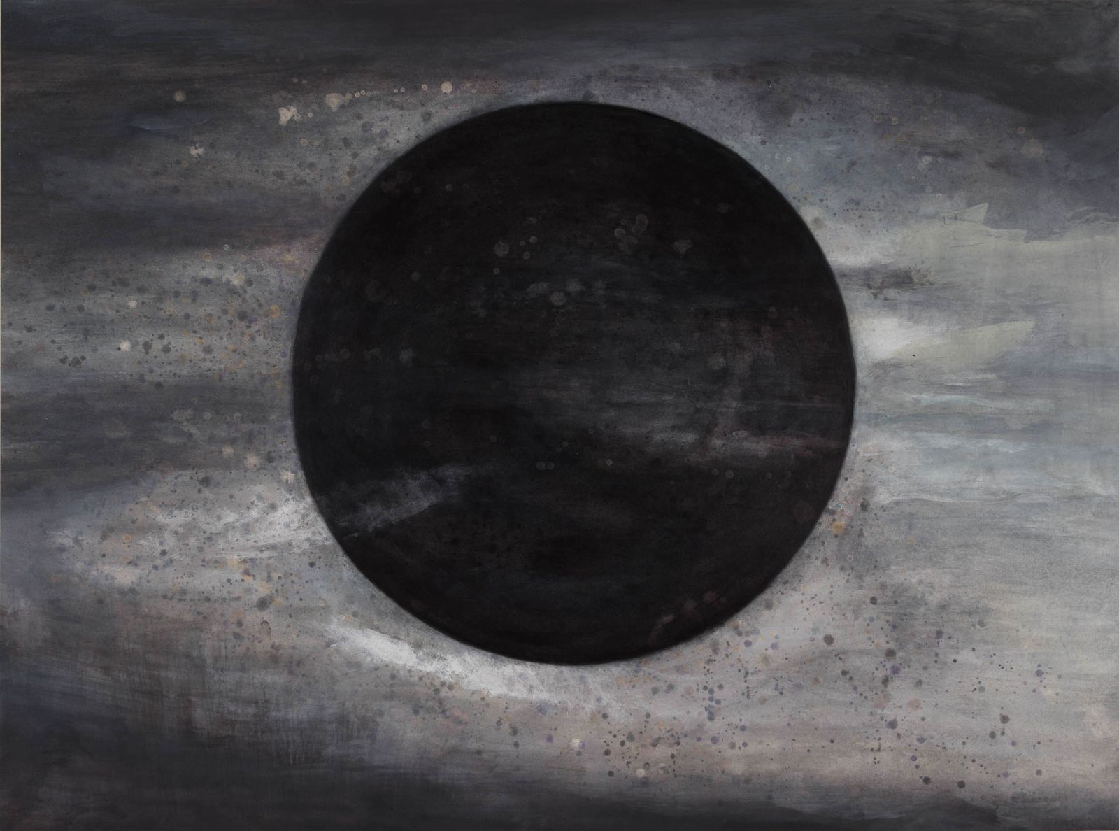 Daydarkness, 2016, watercolour and acrylic on paper, 74 x 55 cm