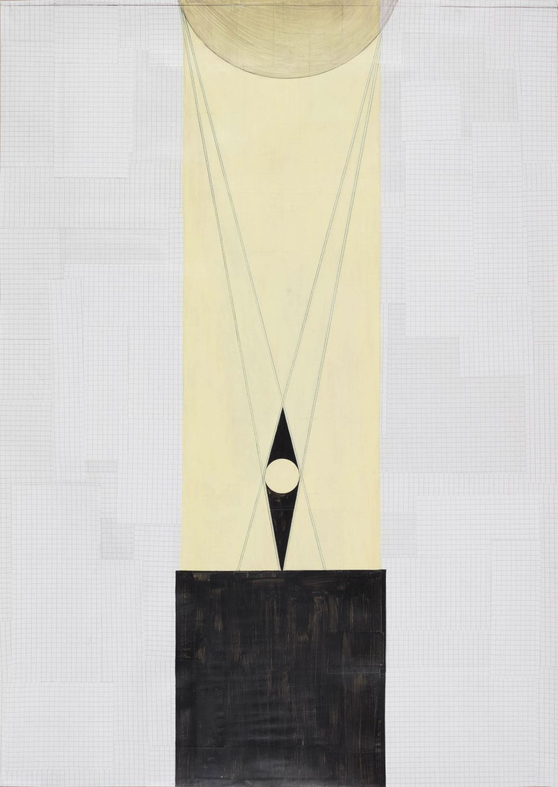 Geometry of a Solar Eclipse, 2016, acrylic and pencil on paper, 79 x 56,5 cm