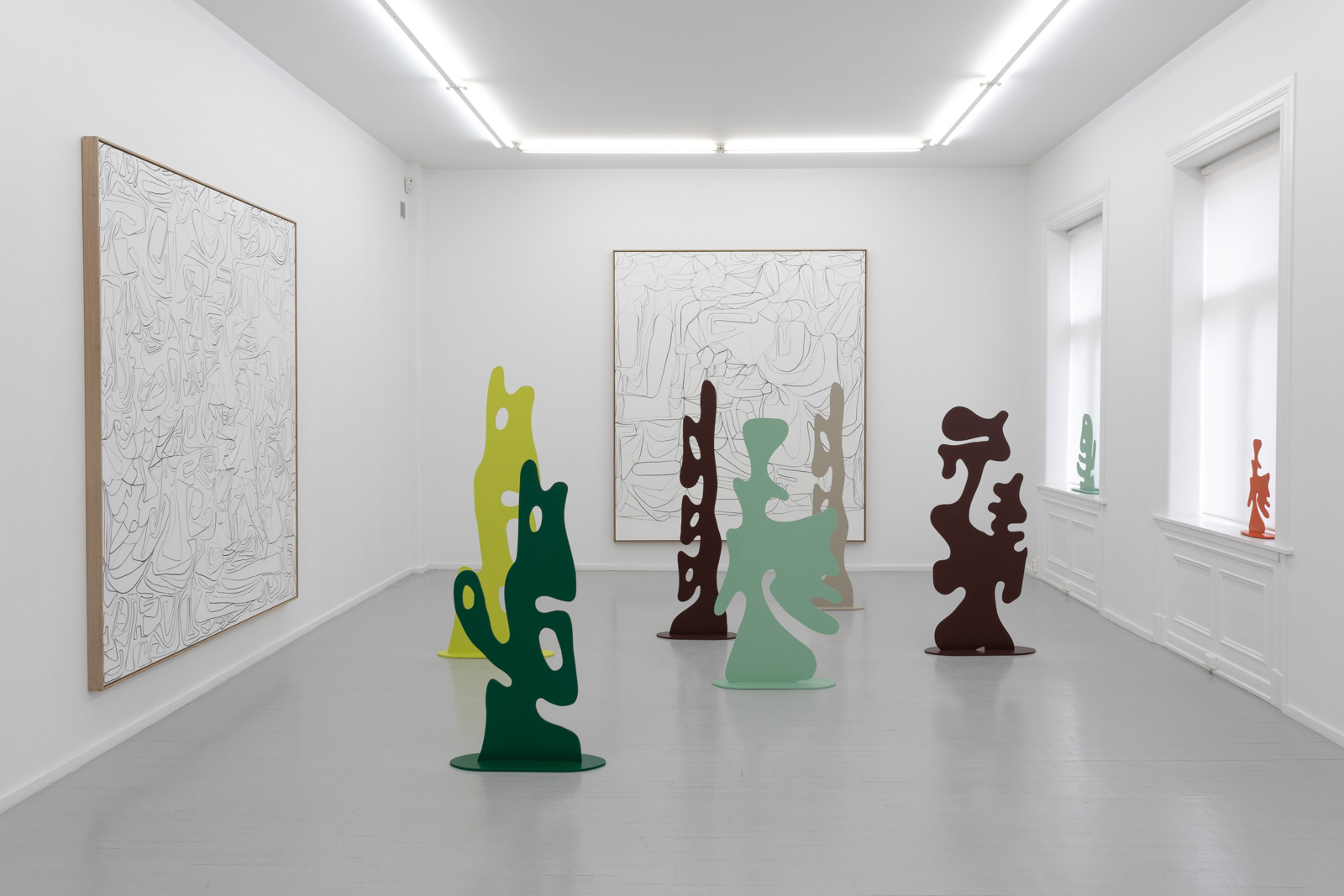 The Ezra Sculptures No. 01-06, 2019. Laser cut and welded aluminium, lacquer Height 123 – 177 cm, Edition of 3 + 1 AP