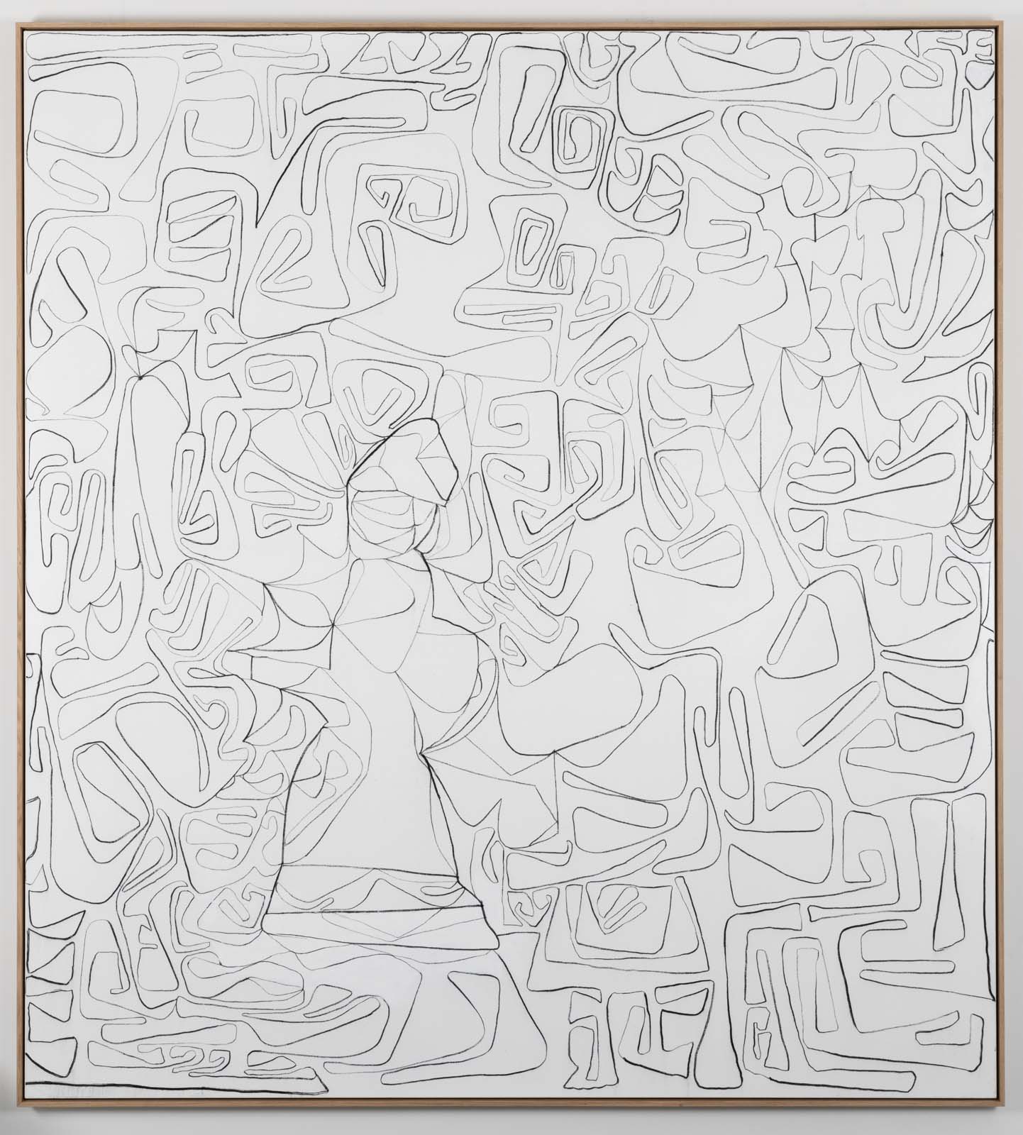 The Inventarium Drawing No. 05, 2018. Charcoal on canvas, 220 x 200 cm